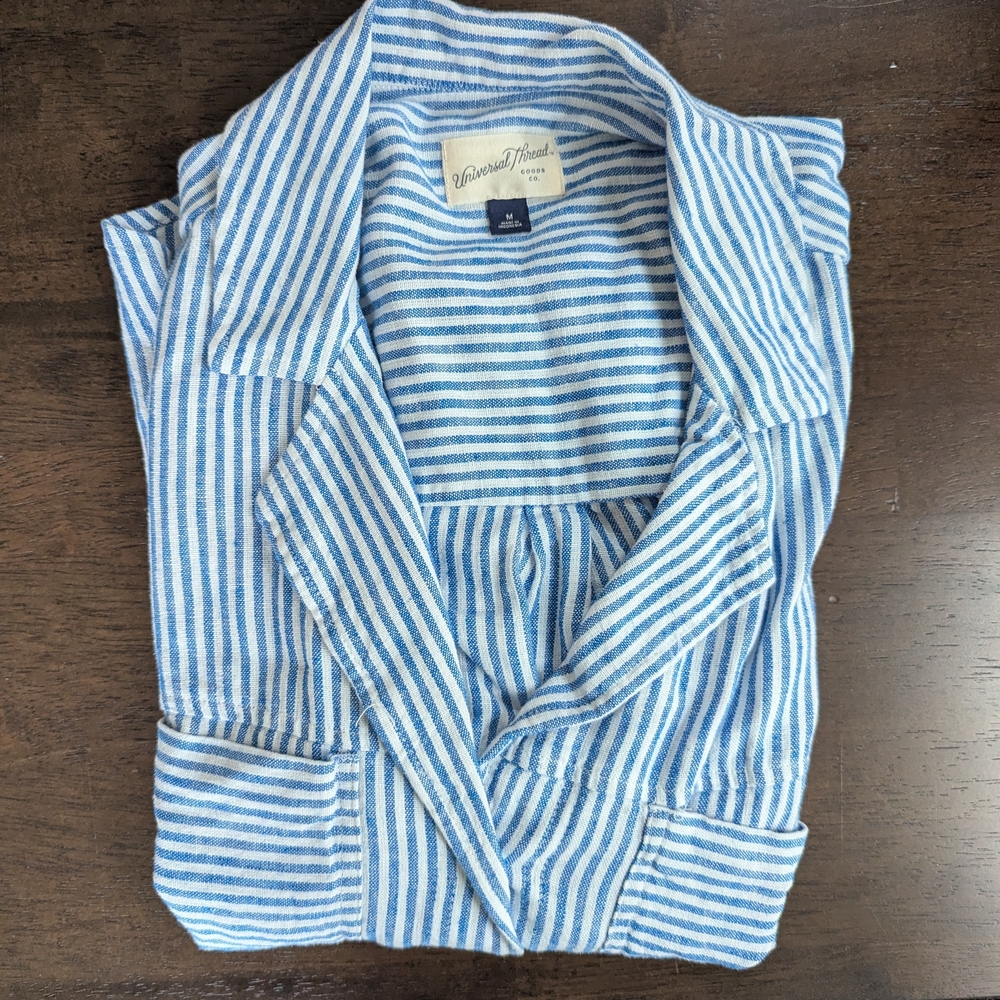 Universal Thread Striped Button-Up Shirt - Picture 2 of 2